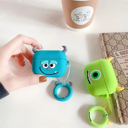 3D Sulley Mike soft silicon Airpods Case (Airpods 1,2,3/ Pro)