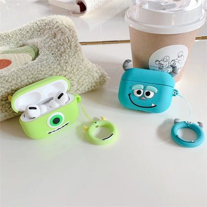 3D Sulley Mike soft silicon Airpods Case (Airpods 1,2,3/ Pro)