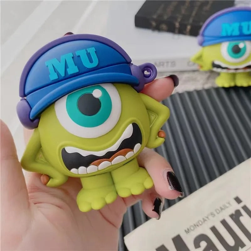 3D Cute little Mike with MU Cap silicon Airpods Case (Airpods 1,2,3/ Pro)