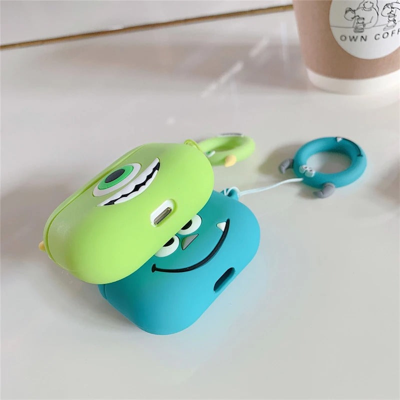 3D Sulley Mike soft silicon Airpods Case (Airpods 1,2,3/ Pro)