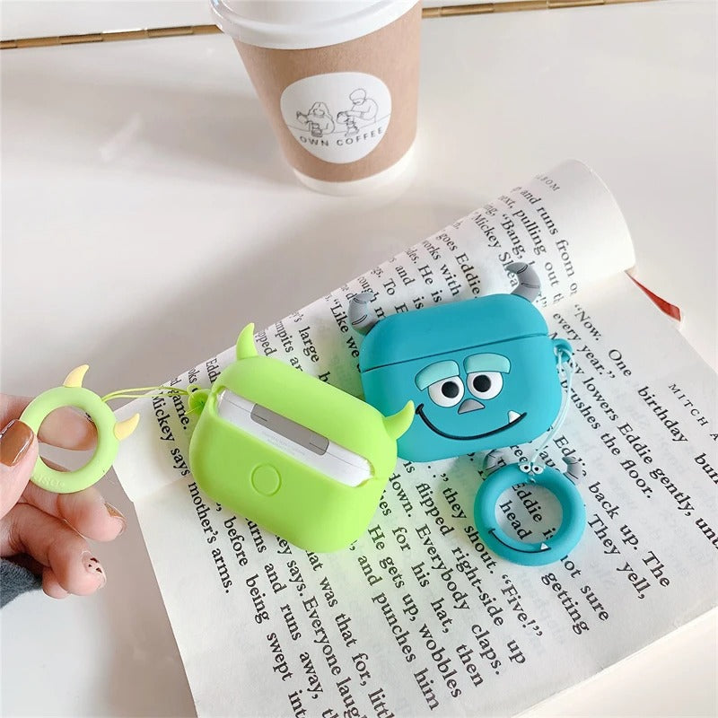 3D Sulley Mike soft silicon Airpods Case (Airpods 1,2,3/ Pro)