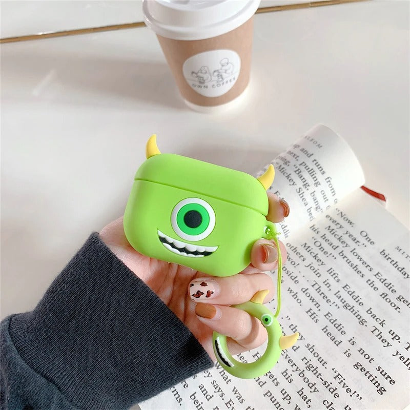 3D Sulley Mike soft silicon Airpods Case (Airpods 1,2,3/ Pro)