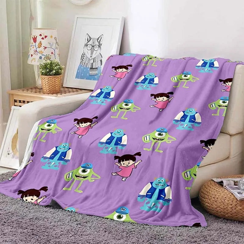 Disney Monster Inc Blanket Throw Sofa Bed Cover